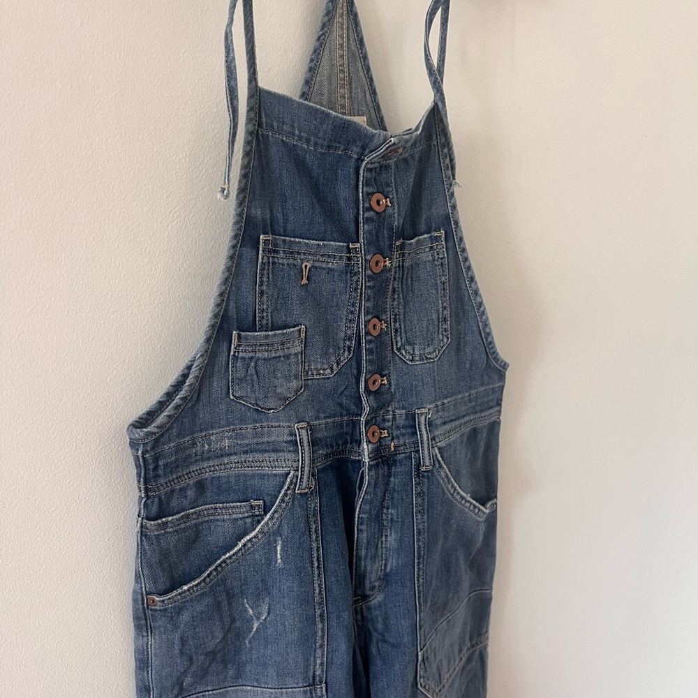 Pilcro and the Letterpress Blue Denim Overalls - Picture 2 of 4